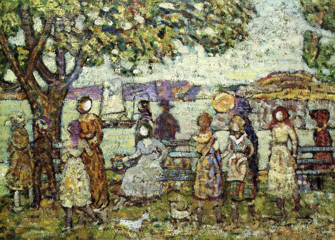 Seashore by Maurice Prendergast — hand-painted abstract oil painting reproduction on canvas