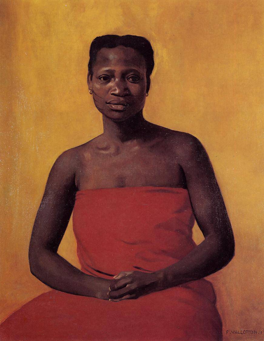 Seated Black Woman, Front View - Felix Vallotton