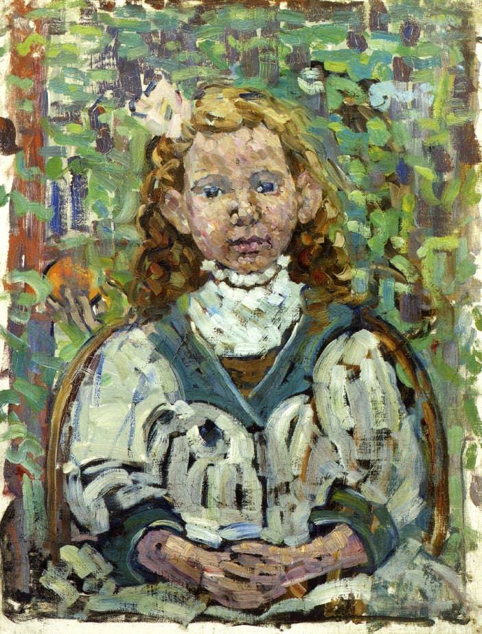 Seated Girl by Maurice Prendergast, hand-painted portrait oil painting reproduction on canvas