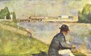 Seated Man. Study for "Bathers at Asnieres" by Georges Seurat — hand-painted landscape oil painting reproduction on canvas