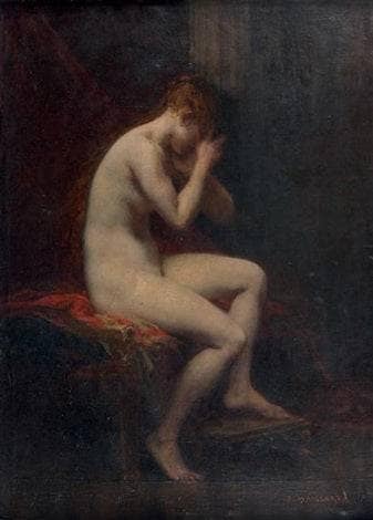 Seated model by Diogène Maillart — oil painting reproduction