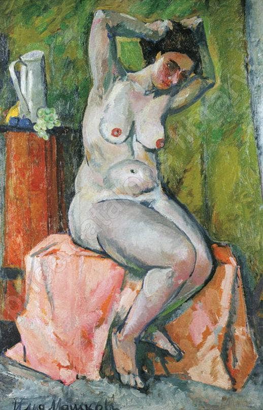 Seated Nude by Ilya Mashkov — hand-painted nude oil painting reproduction on canvas