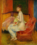 Seated Nude (At East) by Pierre-Auguste Renoir — hand-painted nude oil painting reproduction on canvas