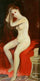 Seated Nude in bedroom