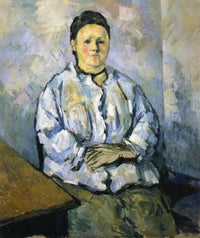 Seated Woman by Paul Cezanne — hand-painted portrait oil painting reproduction on canvas
