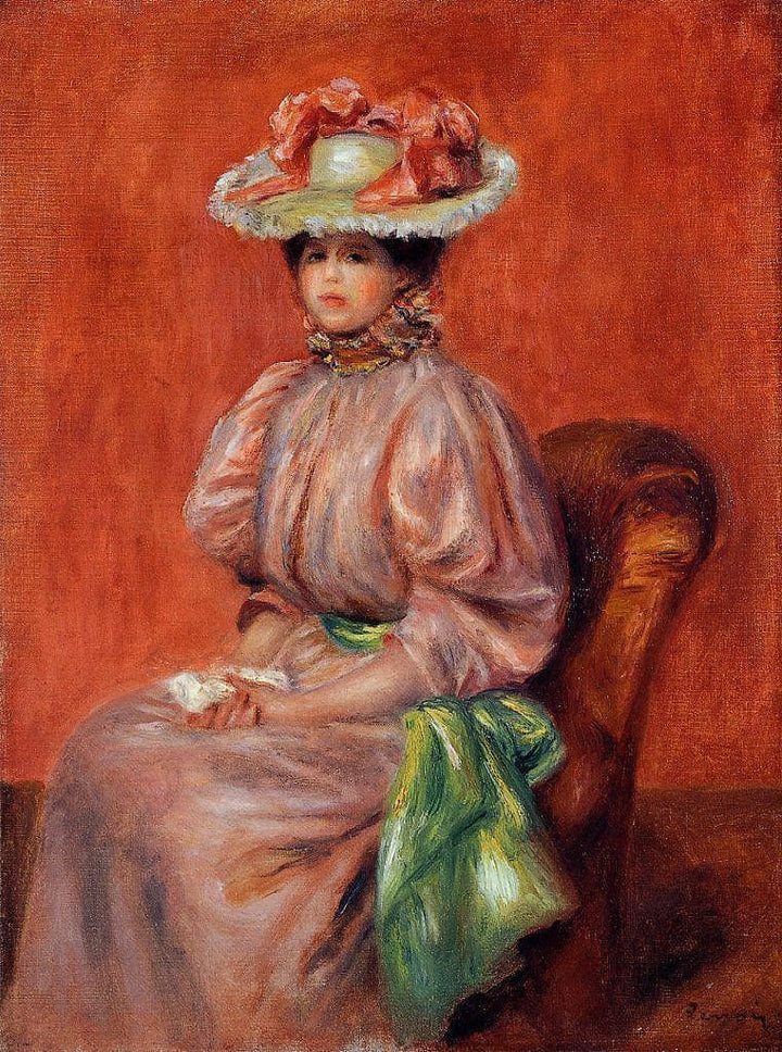 Seated Woman by Pierre-Auguste Renoir — hand-painted portrait oil painting reproduction on canvas
