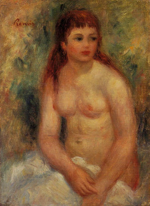 Seated Young Woman, Nude - Pierre-Auguste Renoir