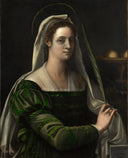 Portrait of a Lady with the Attributes of Saint Agatha by Sebastiano del Piombo — hand-painted portrait oil painting reproduction on canvas