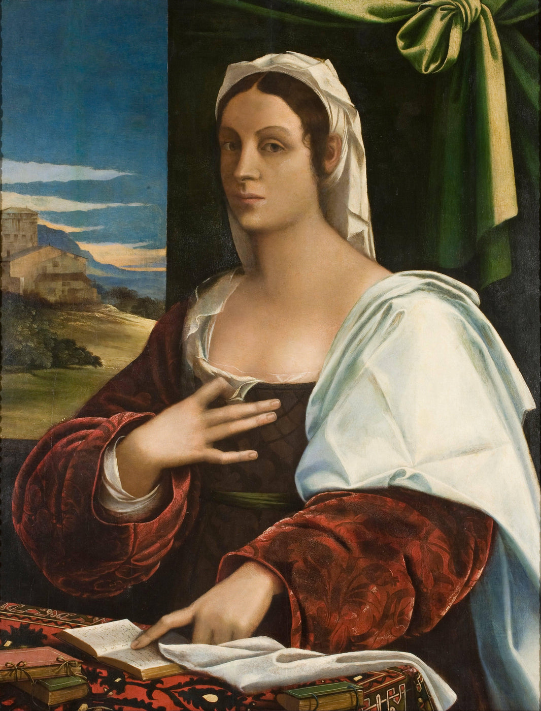 Vittoria Colonna by Sebastiano del Piombo — hand-painted portrait oil painting reproduction on canvas