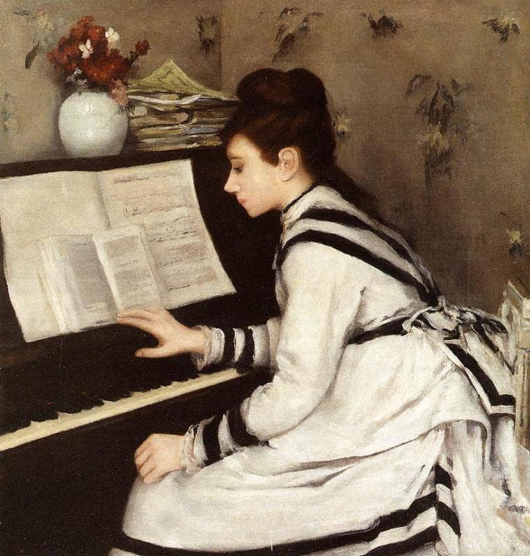 Secretly by Eva Gonzales — hand-painted eco oil painting reproduction on canvas