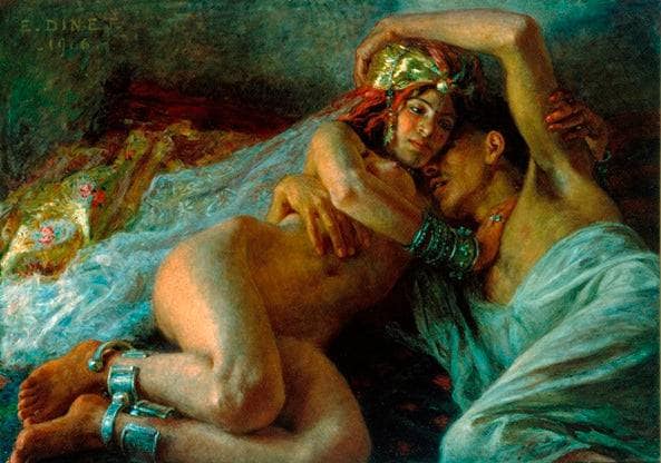 Seducer by Nasreddine Dinet — hand-painted cultural oil painting reproduction on canvas