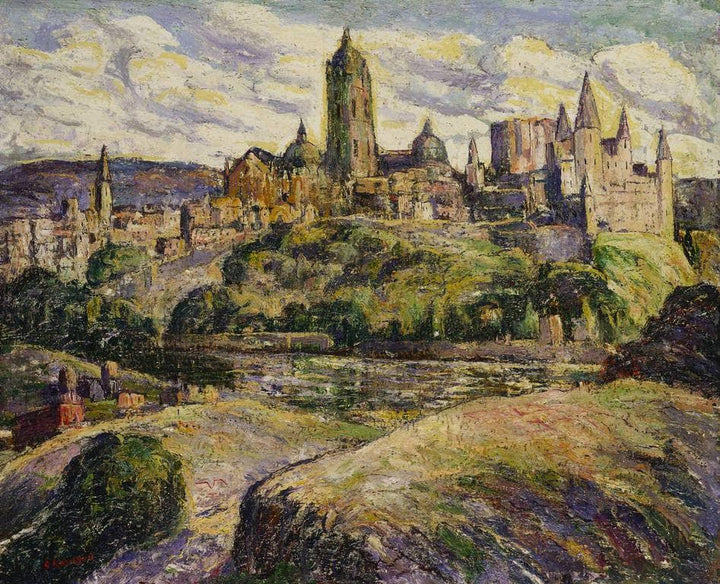Segovia by Ernest Lawson — hand-painted landscape oil painting reproduction on canvas