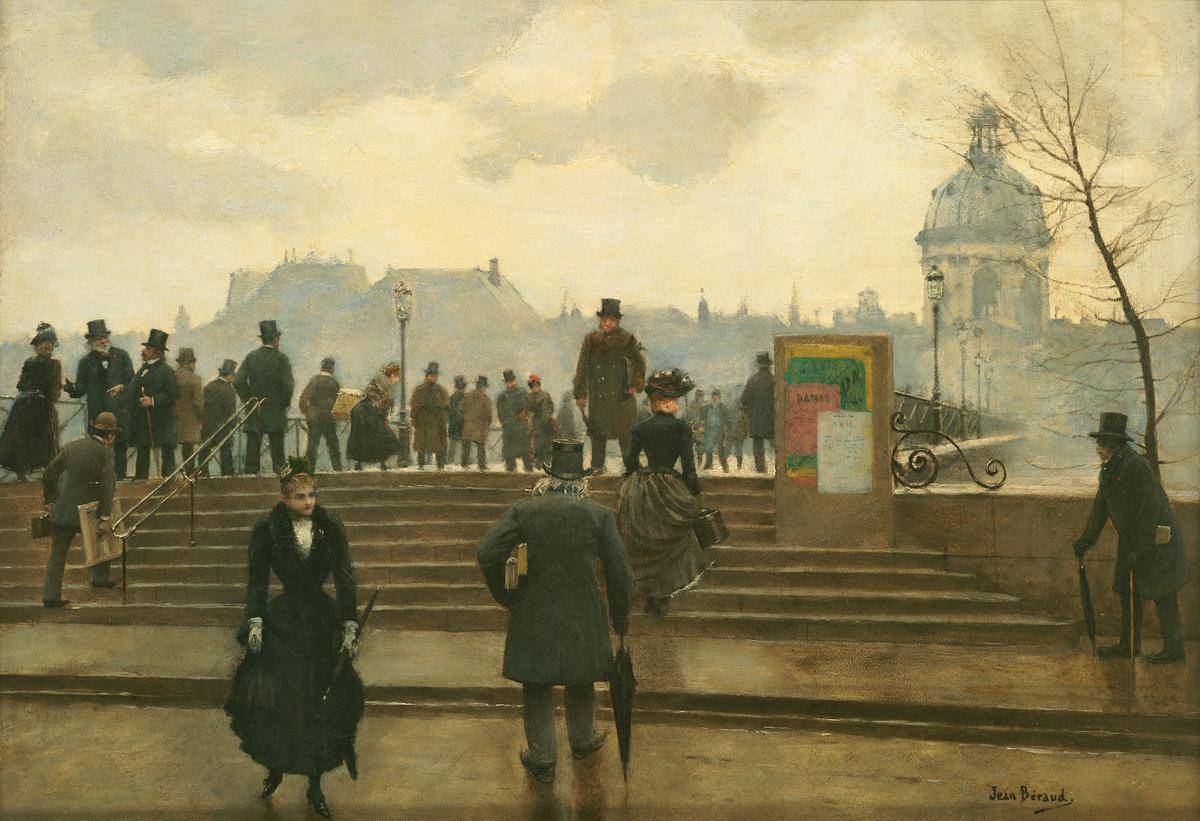 Seine embankment at the Pont des Arts in Paris - Jean Béraud