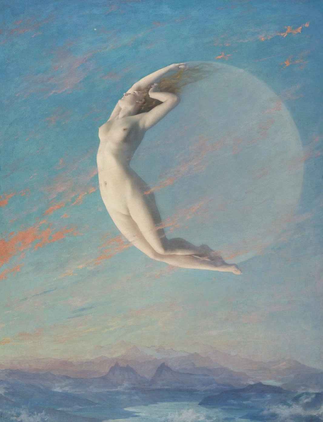 Selene by Albert Aublet — hand-painted abstract oil painting reproduction on canvas