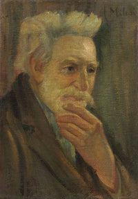 Self-portrait by Alessandro Milesi — hand-painted portrait oil painting reproduction on canvas