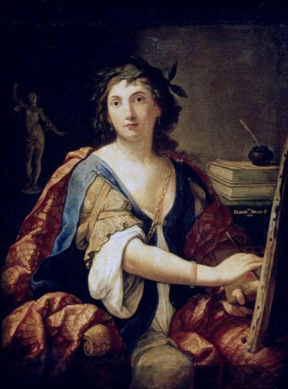 Self-Portrait as Allegory of Painting by Elisabetta Sirani — hand-painted portrait oil painting reproduction on canvas