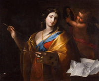 Self-Portrait as an Allegory of Painting by Elisabetta Sirani — hand-painted portrait oil painting reproduction on canvas