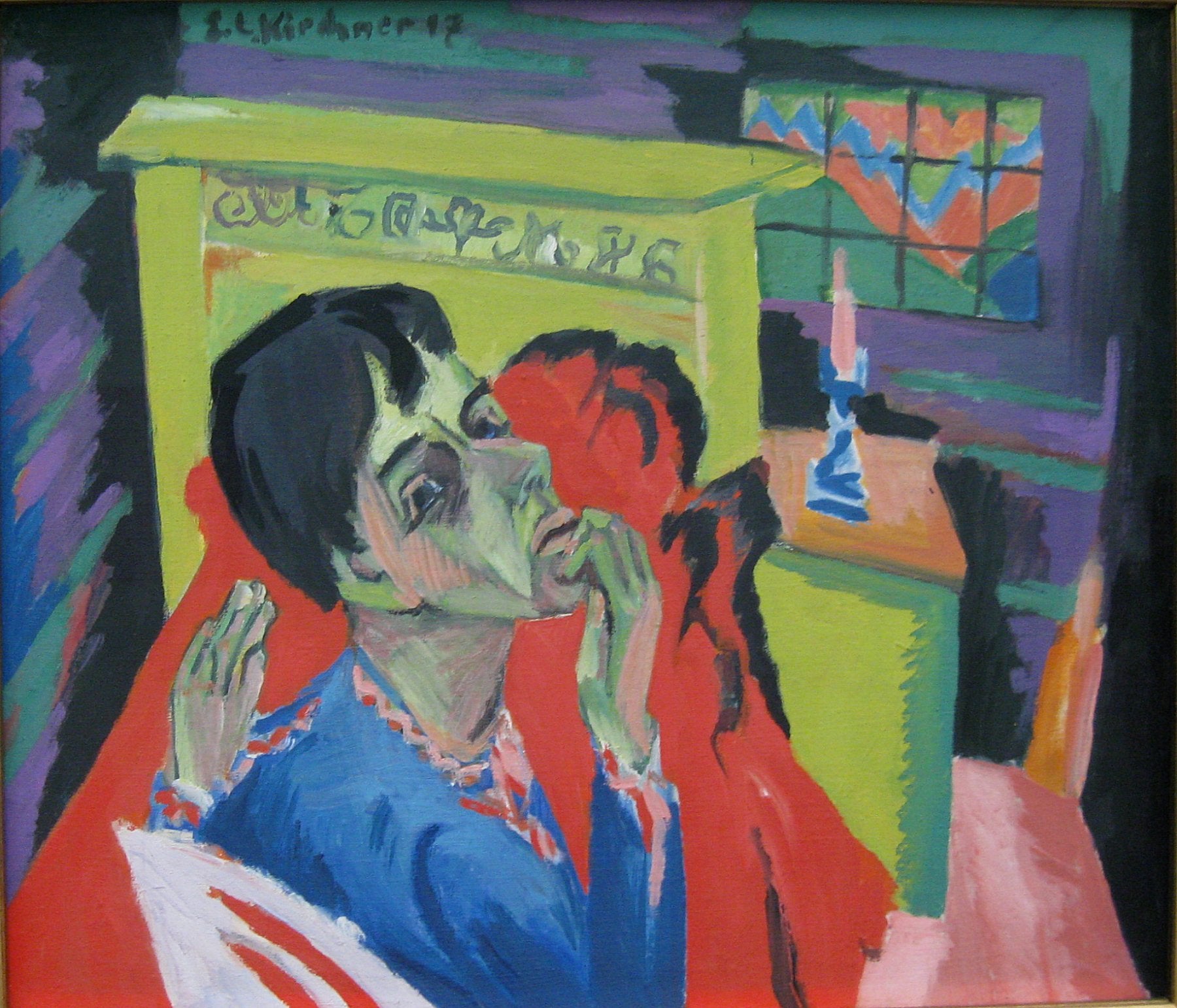 Self-Portrait as an Invalid - Ernst Ludwig Kirchner