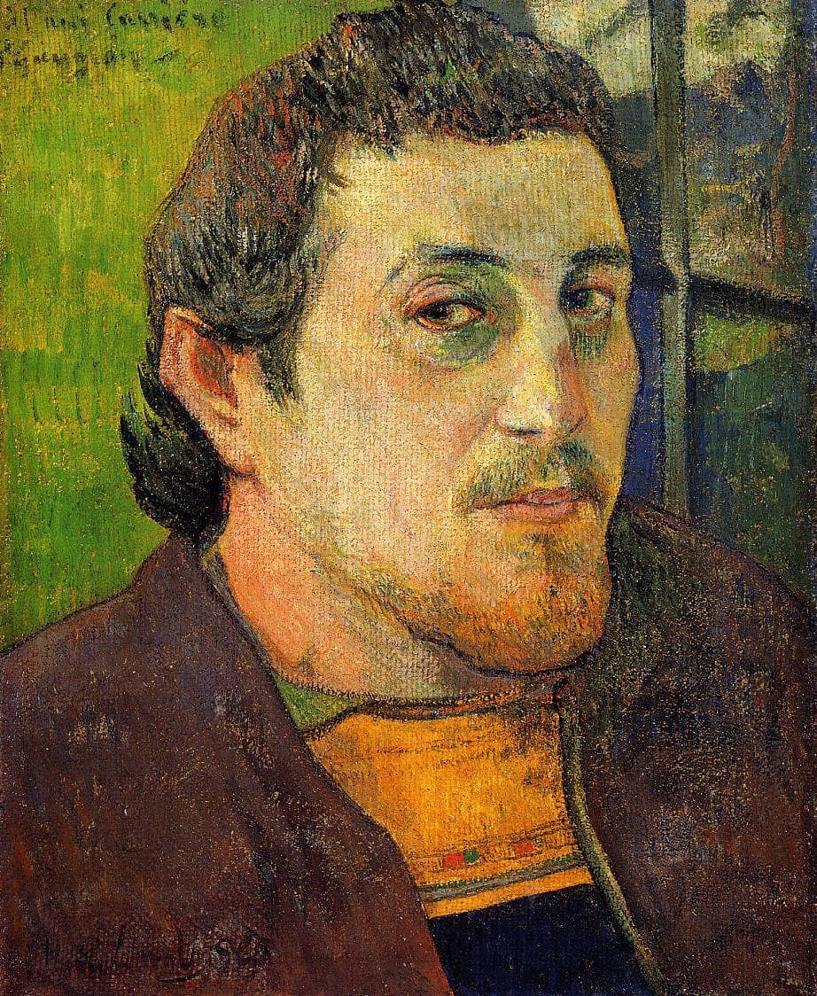 Self portrait at Lezaven by Paul Gauguin — hand-painted portrait oil painting reproduction on canvas