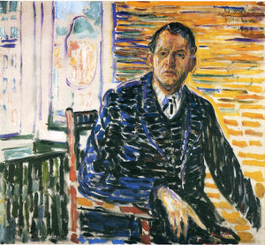 Self-Portrait at Professor Jacobson's Hospital - Edvard Munch