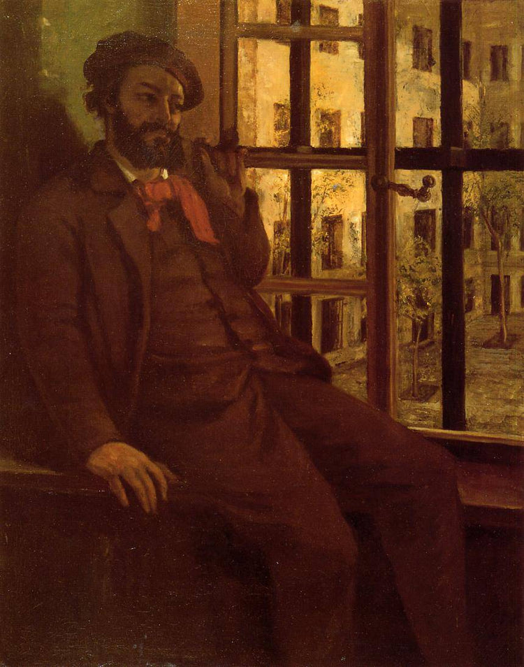 Self-Portrait at Sainte Pelagie - Gustave Courbet