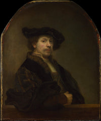 Self-portrait at the Age of 34 by Rembrandt — hand-painted portrait oil painting reproduction on canvas
