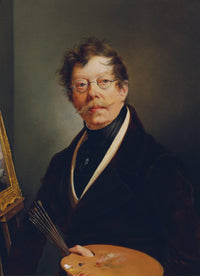 Self-portrait at the easel