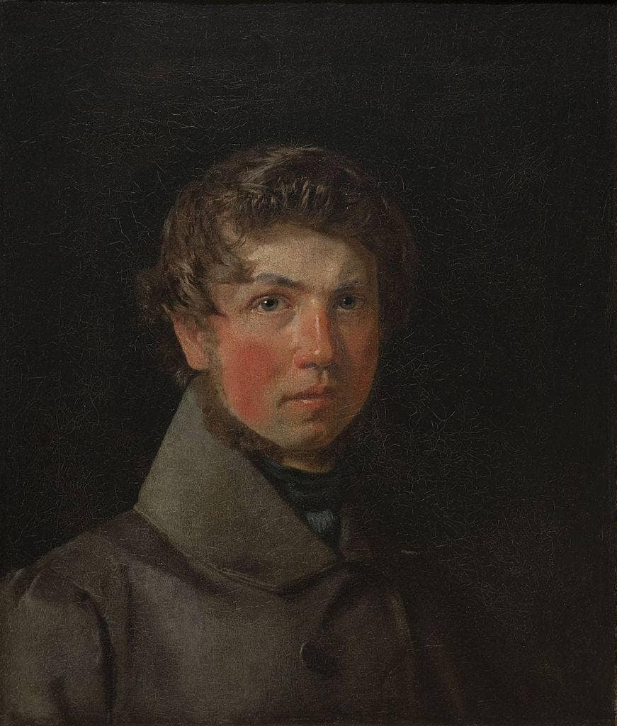 Self-Portrait by Christen Kobke — hand-painted portrait oil painting reproduction on canvas