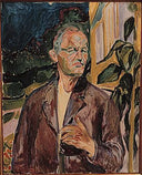 Self-Portrait by Edvard Munch — male oil painting wall art, Realism