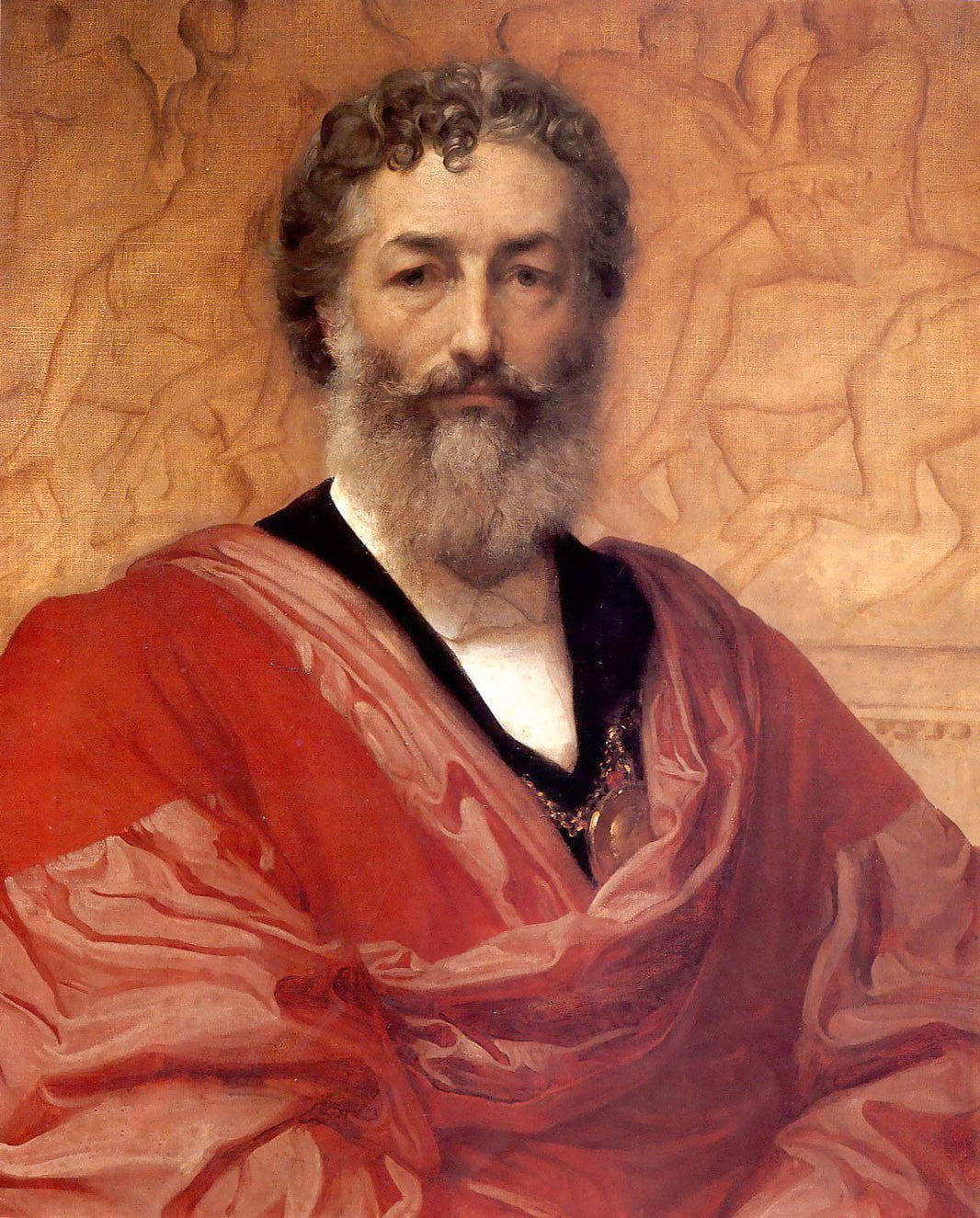 Self-portrait by Frederic Leighton, hand-painted portrait oil painting reproduction on canvas