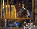 Self Portrait by Frederick Carl Frieseke — tableware oil painting wall art, Impressionism