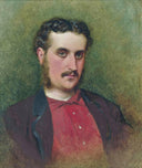 Self-portrait by George Elgar Hicks — male oil painting wall art, Realism