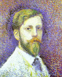 Self-Portrait by Georges Lemmen — male oil painting wall art, Pointillism