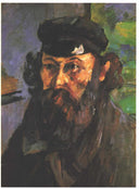 Self-Portrait in a Casquette by Paul Cezanne — hand-painted portrait oil painting reproduction on canvas