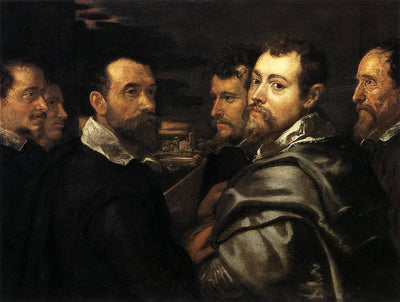 Self-Portrait in a Circle of Friends from Mantua in modern living room