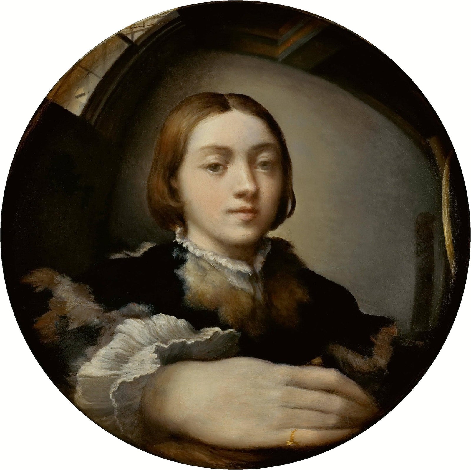 Self-portrait in a Convex Mirror