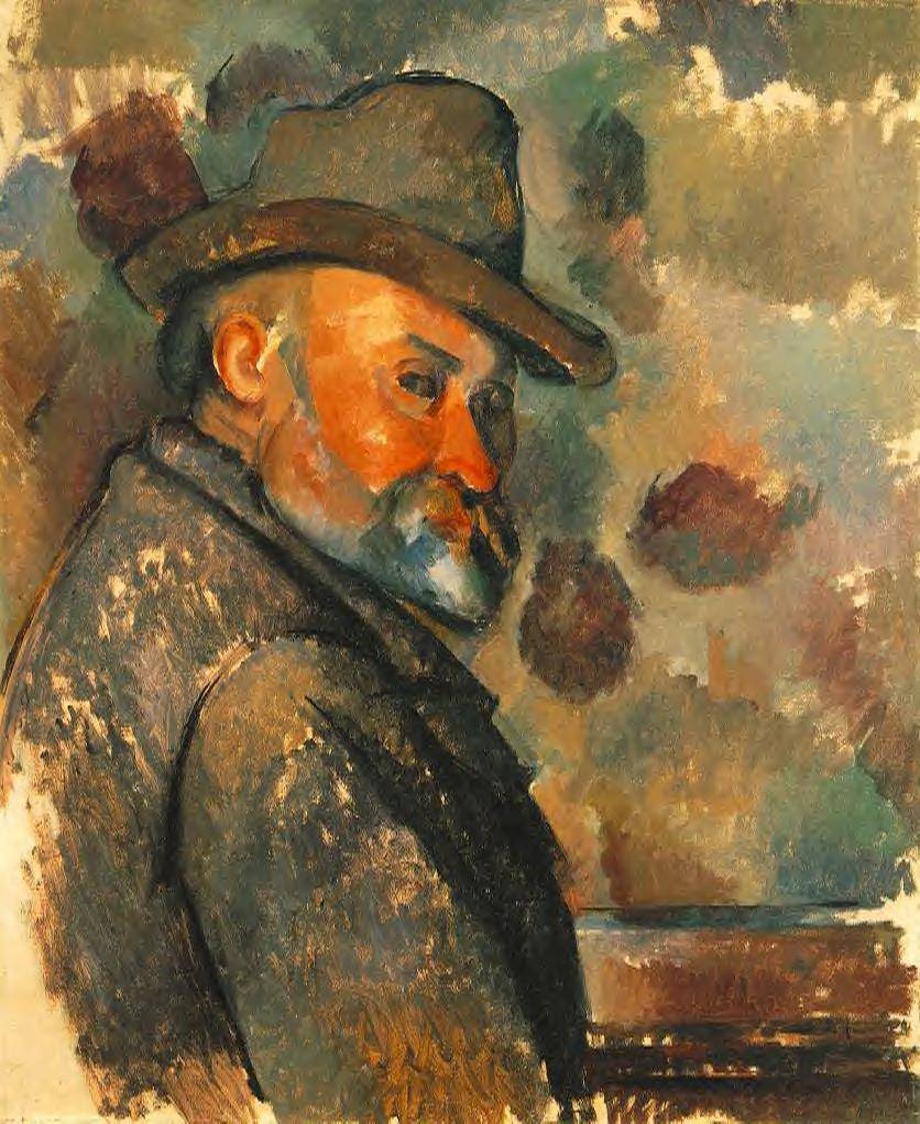 Self-Portrait in a Felt Hat - Paul Cezanne