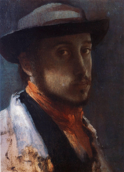 Self Portrait in a Soft Hat in dining room