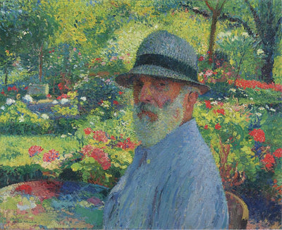Self Portrait in the Garden in study