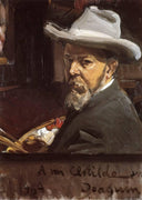 Self-Portrait by Joaquín Sorolla — hand-painted portrait oil painting reproduction on canvas
