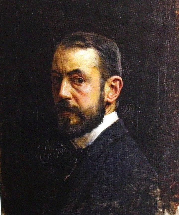 Self Portrait by Jose Moreno Carbonero — hand-painted portrait oil painting reproduction on canvas