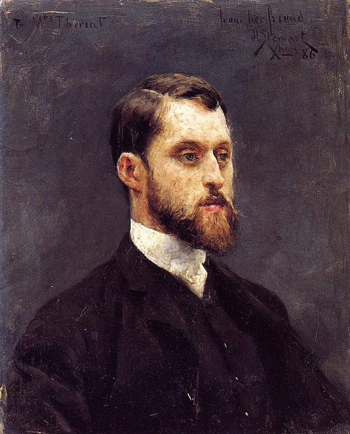 Self Portrait by Julius LeBlanc Stewart — hand-painted portrait oil painting reproduction on canvas