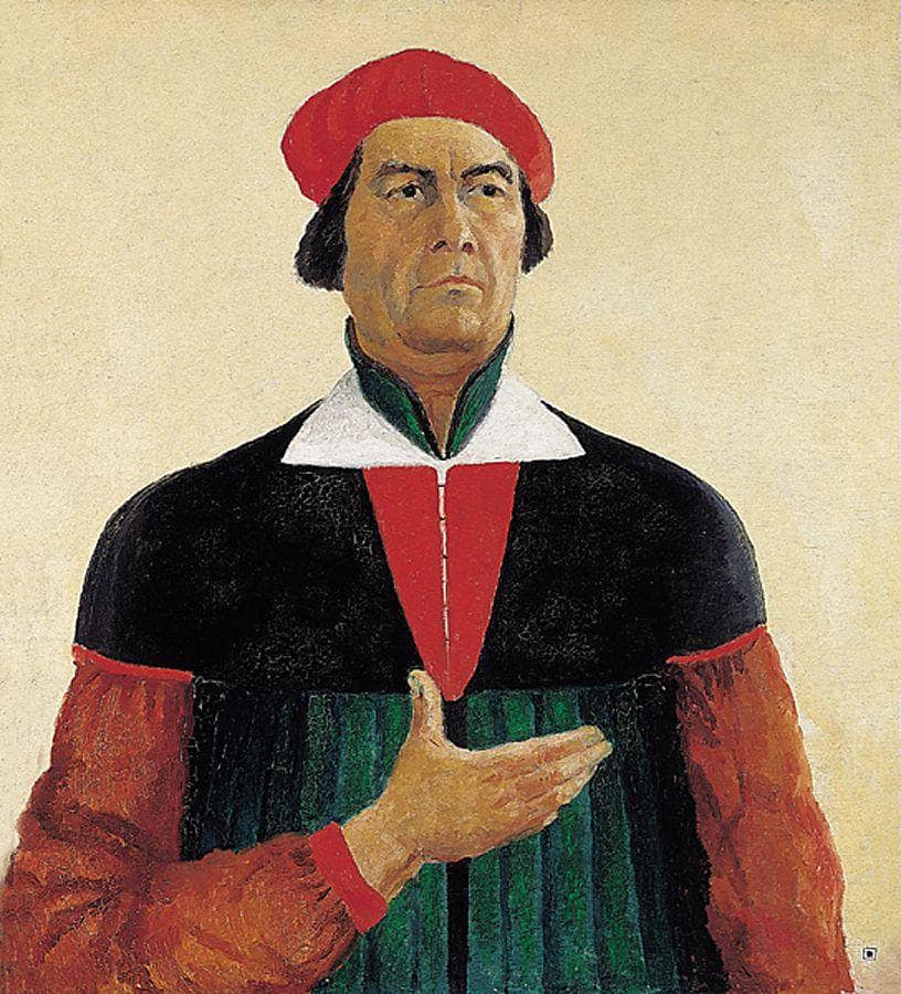 Self-Portrait by Kazimir Malevich — hand-painted portrait oil painting reproduction on canvas