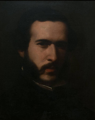 Self-Portrait in modern living room