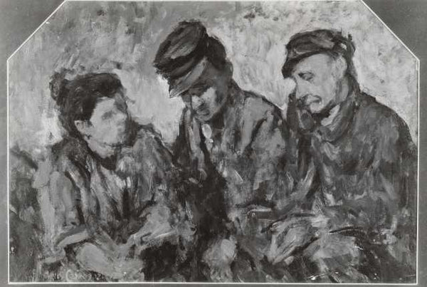 Self-portrait of Michele Cammarano with Eduardo Dalbono and his wife