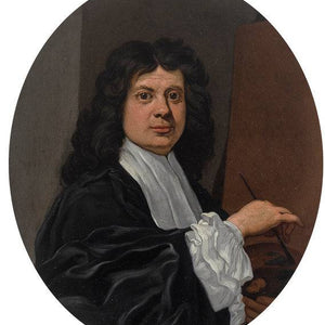 Self Portrait of the Artist Painting and Holding a Palette