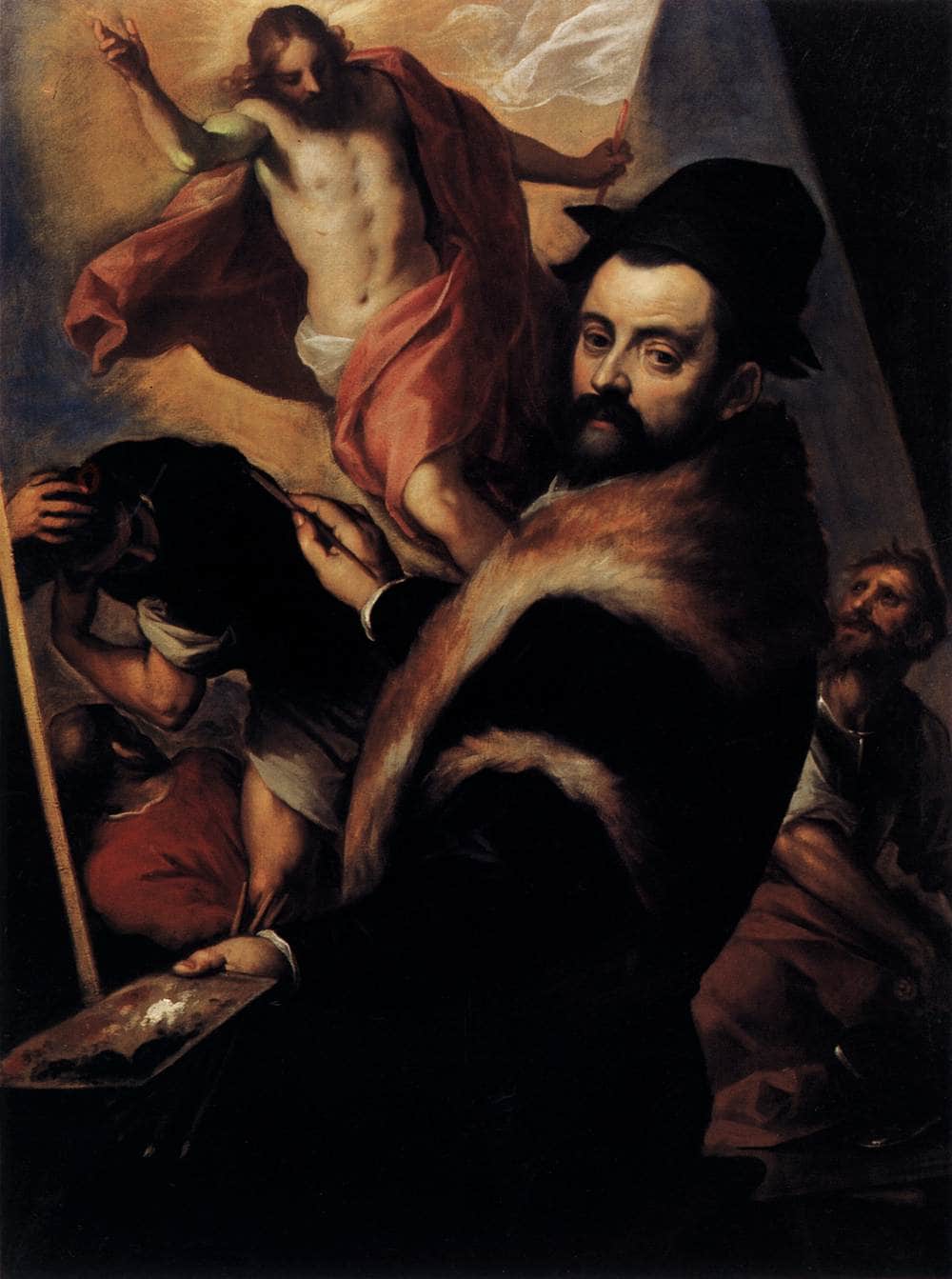 Self-portrait by Palma il Giovane — hand-painted cultural oil painting reproduction on canvas