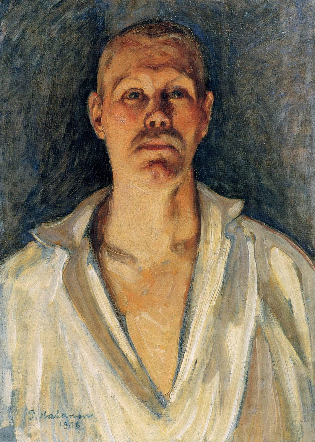 Self-portrait by Pekka Halonen — hand-painted portrait oil painting reproduction on canvas