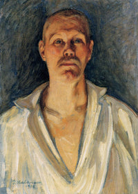 Self-portrait by Pekka Halonen — hand-painted portrait oil painting reproduction on canvas