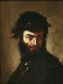 Self-portrait by Salvator Rosa — hand-painted portrait oil painting reproduction on canvas